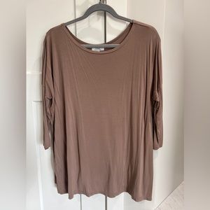 PIKO 1988 3/4 sleeve bamboo spandex top shirt oversize Size Small